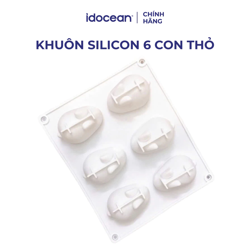 [QUÀ TẶNG KHÔNG BÁN] KHUÔN SILICON 6 CON THỎ
