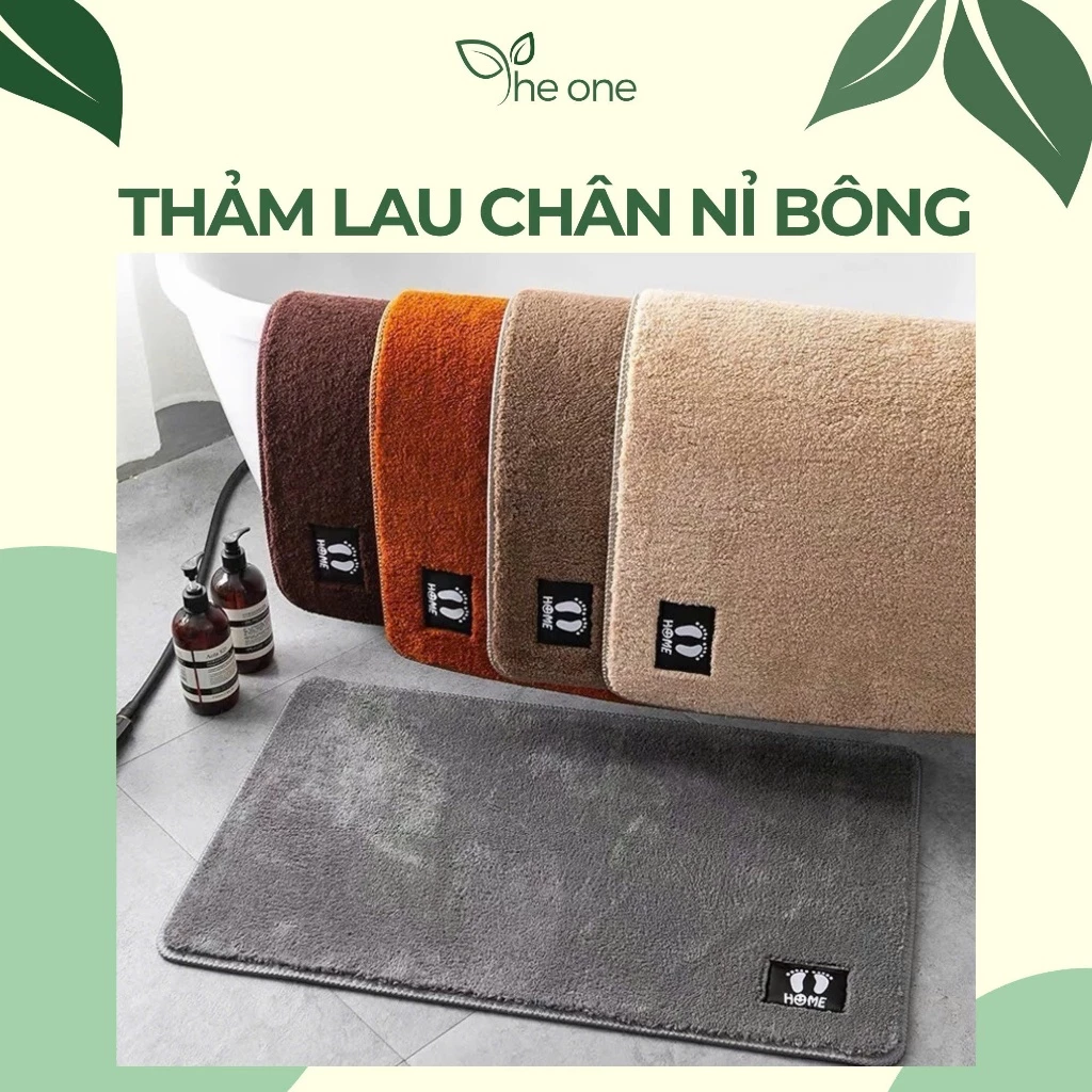 Thảm lau chân. Thảm chống trơn trượt, thiết kế hình dễ thương lớp lót cao su 34x54cm