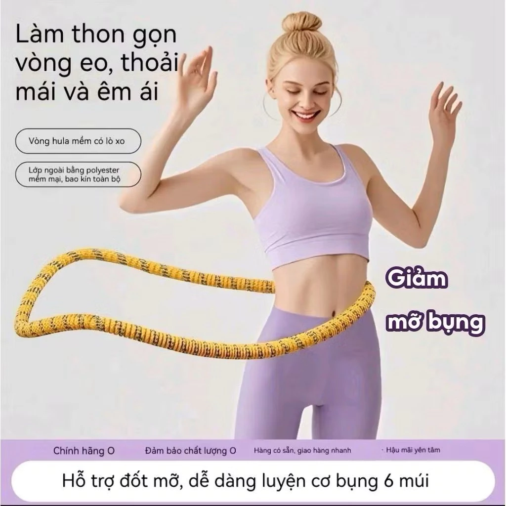 Vòng Lắc Eo 2,5Kg - 3Kg Tháo Lắp Được – Vòng Lắc Giảm Mỡ Bụng, Tập Thể Dục Tại Nhà, Chất Liệu Cao Cấp
