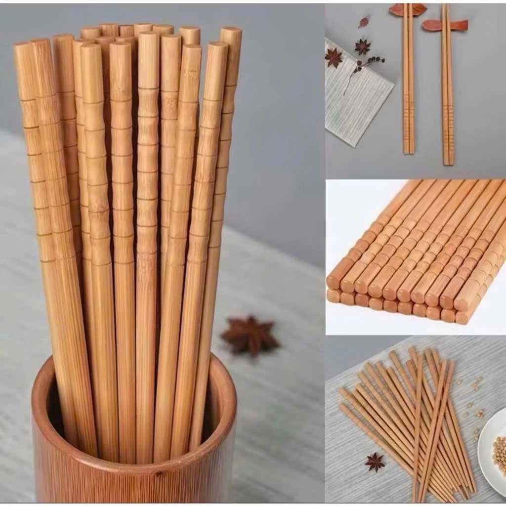 Combo 50 Đôi Đũa Tre Tự Nhiên Đốt Trúc 24cm An Toàn Cho Gia Đình, Nhà Hàng, Quán Ăn .v.v.