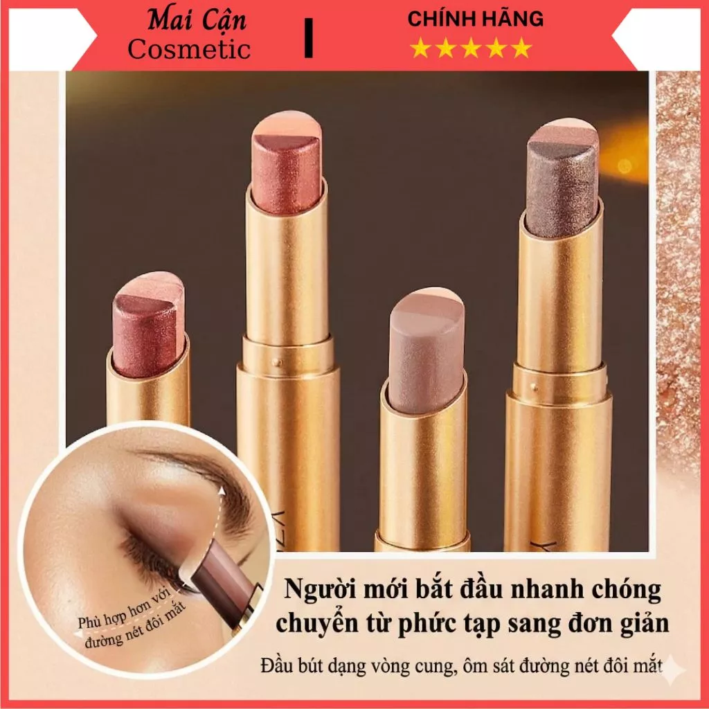 Phấn Mắt Dạng Thỏi 3 Màu YZS - Thiết Kế Vòng Cung Thông Minh, Trang Điểm Mắt Nhanh Trong 3 Giây