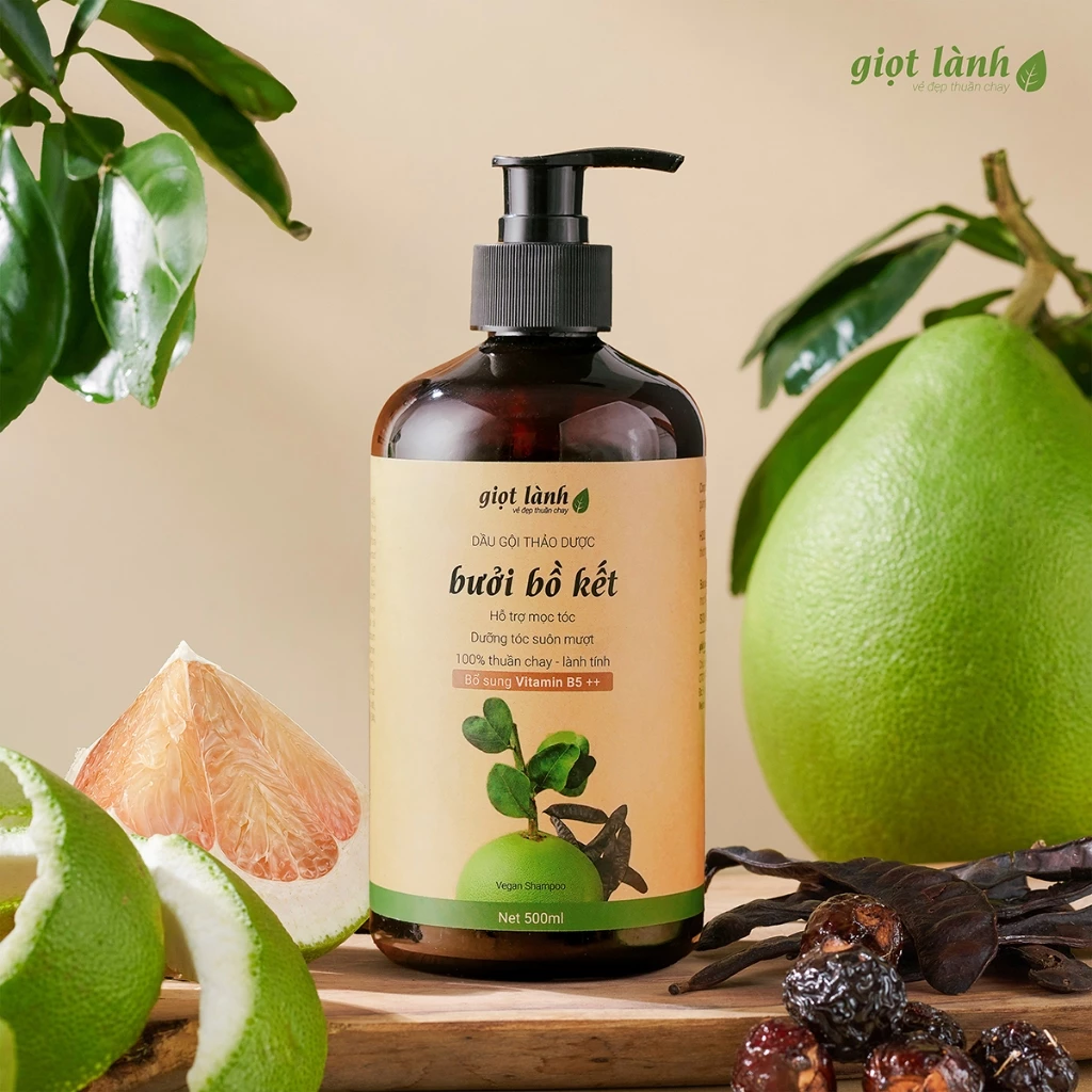 [Sản phẩm chỉ dành cho Livestream] Dầu gội thảo dược Bồ kết Bưởi Giọt Lành - 500ml
