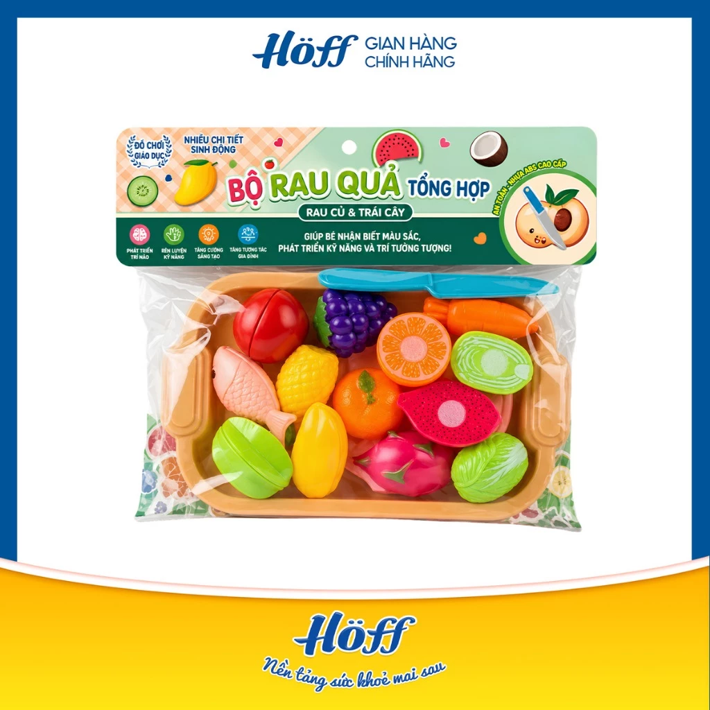 [TẶNG KM0196] Đồ chơi khay cắt củ quả cho bé (HÀNG TẶNG KHÔNG BÁN)