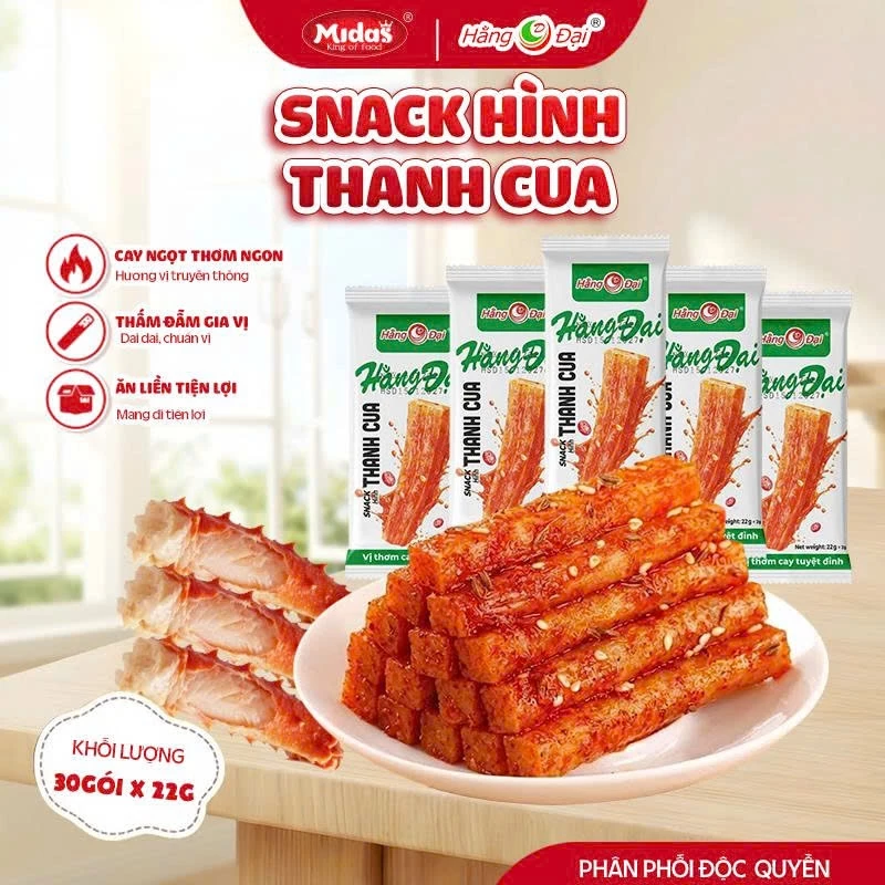 Snack Hình Thanh Cua Hằng Đại – Đồ Ăn Vặt Giòn Thơm, Ăn Vặt Tuổi Thơ