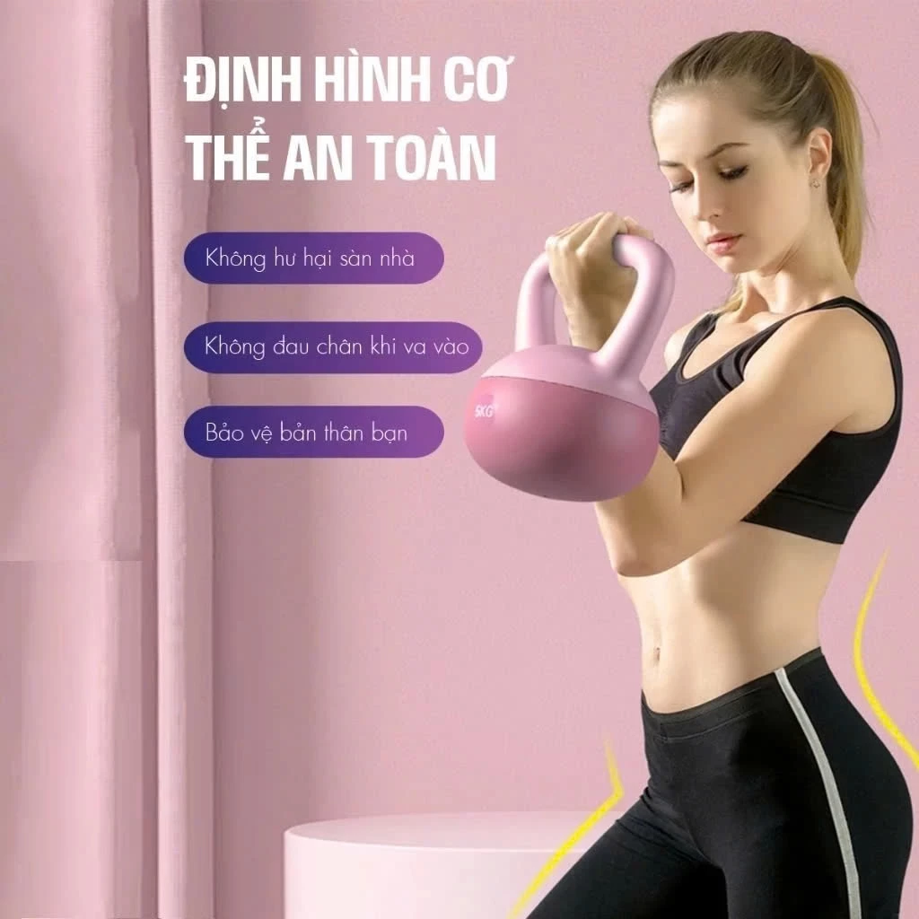 Tạ ấm mềm tạ quai xách chất liệu PVC mềm mại chống va đập tập luyện tại nhà nâng cơ 2,5kg 4kg 5kg 6kg 8kg