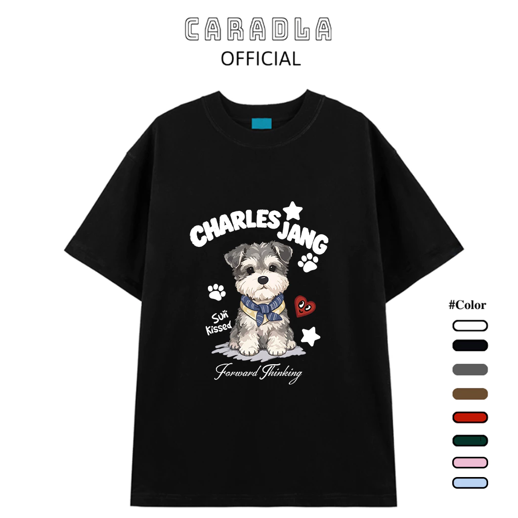 Áo Thun, Áo Phông Unisex Tay Lỡ CARADLA Mã TN BUNNY Chất Cotton Mềm Mịn Co Dãn Thoáng Mát Form Rộng