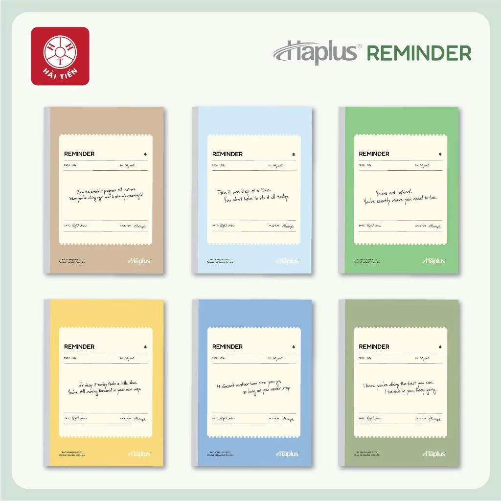 HẢI TIẾN Vở kẻ ngang Haplus - Reminder - ĐL 60g/m2 - 80/120/200 trang