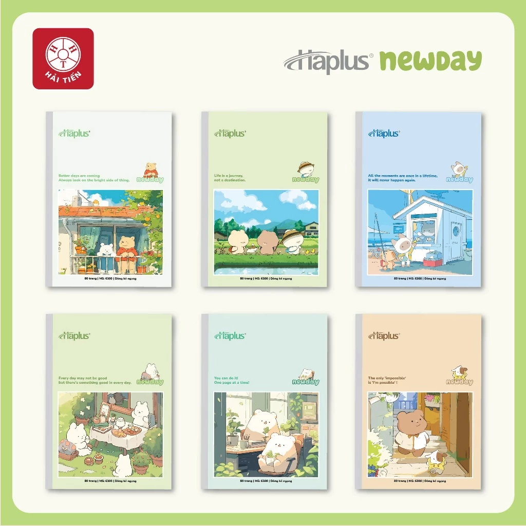 HẢI TIẾN Vở kẻ ngang Haplus - Newday (80, 120, 200 trang)