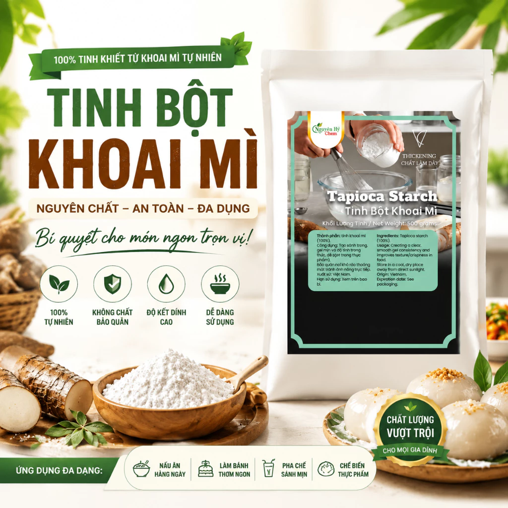 Tinh bột khoai mì ( tinh bột sắn) 500g/1kg