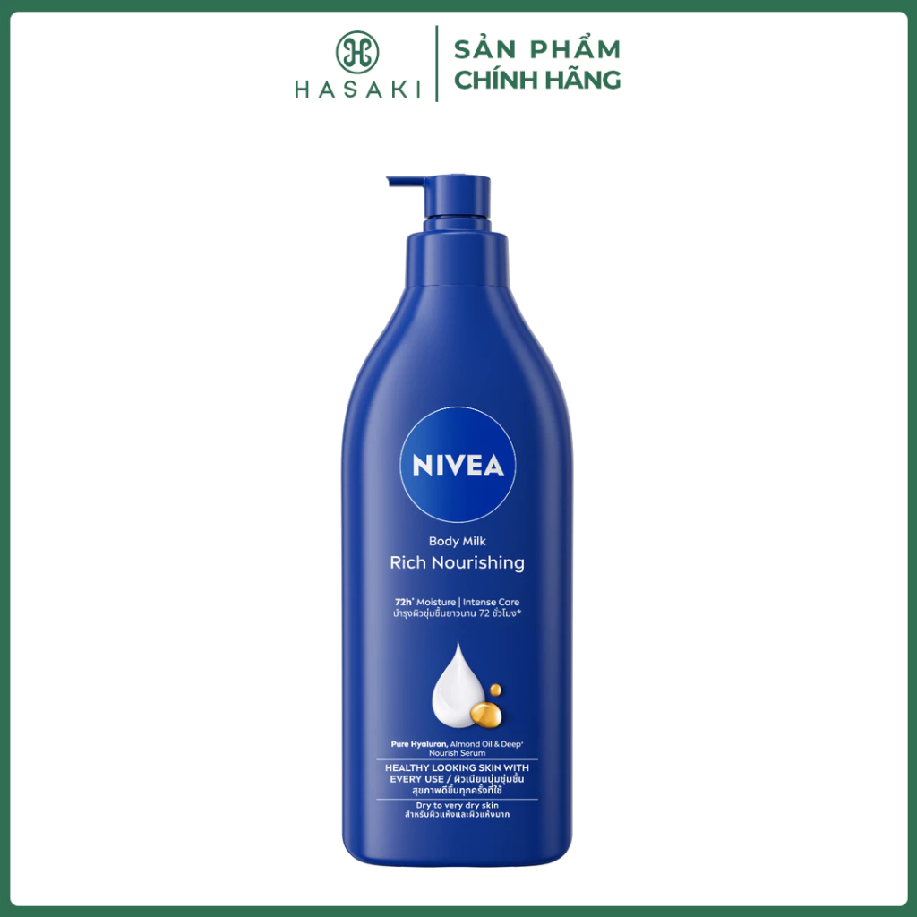 [DAILY] Sữa Dưỡng Thể Nivea Dưỡng Ẩm Da Chuyên Sâu 48H 500ml Intensive Moisture Body Milk Hasaki Chính Hãng