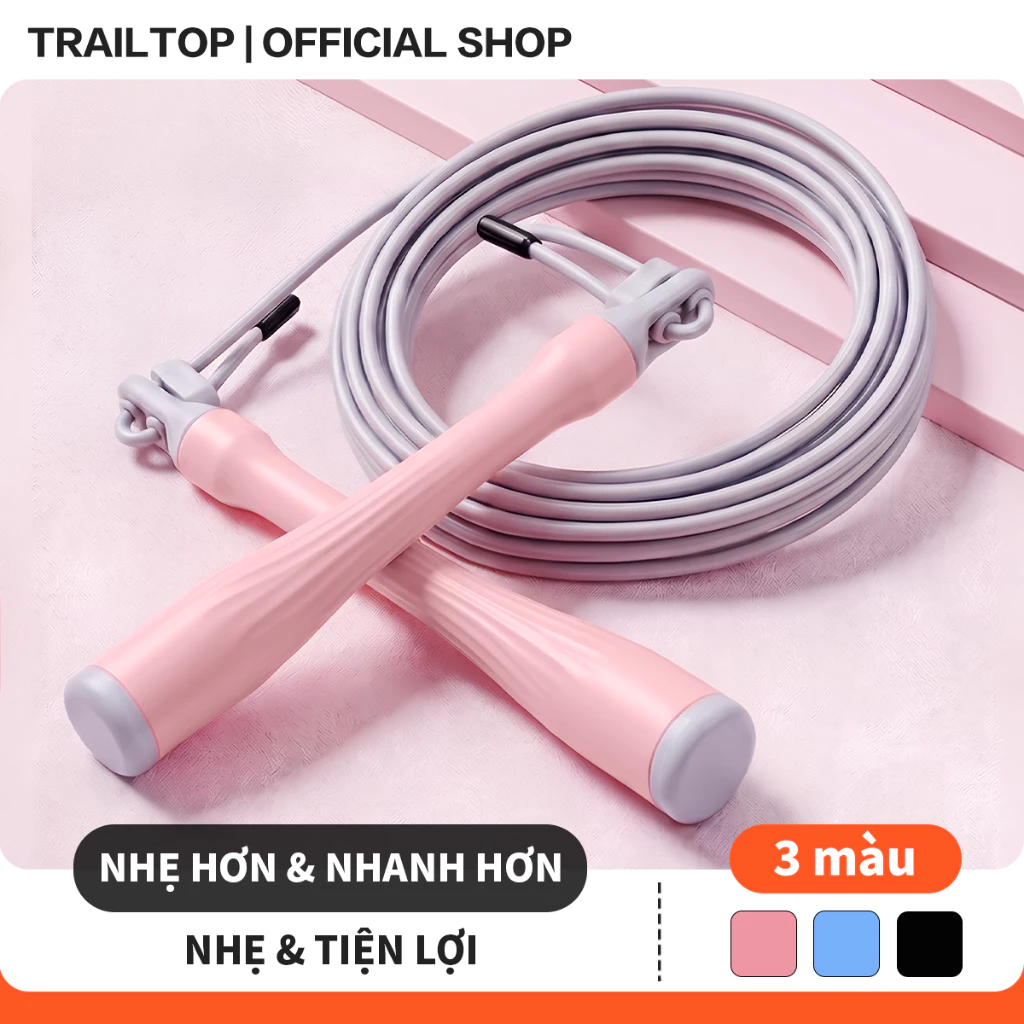 【COD】Trailtop Dây nhảy tốc độ PVC JUMP ROPES 6mm tập nhảy dây, Cardio, Yoga, giảm cân tại nhà