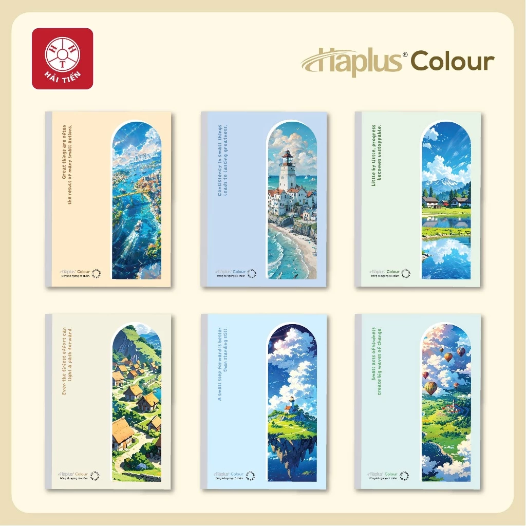 HẢI TIẾN Vở kẻ ngang có chấm Haplus - Colour (80, 120, 200 trang) ĐL 70g/m2