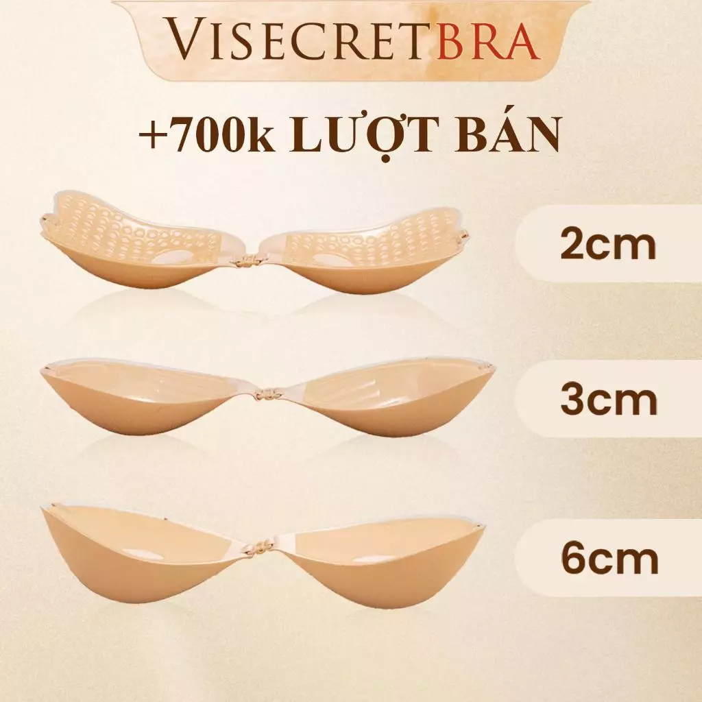 DEAL SAM - 230559 -- VISECRETBRA Áo Dán Nâng Ngực Nâng Ngực Miếng Dán Ngực Tạo Khe Gom Quả Cài Trước Kèm Dây Trong