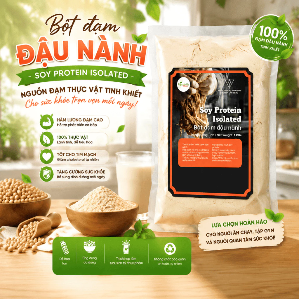 Bột Đạm Đậu Nành 500g / 1Kg (Isolated Soy Protein)