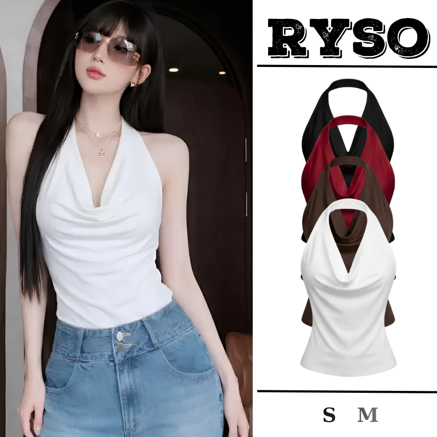 [MỞ BÁN] Áo Yếm Cổ Đổ Ôm Body Vải Borip Mịn Mát Tôn Dáng AY08 RYSO STORE
