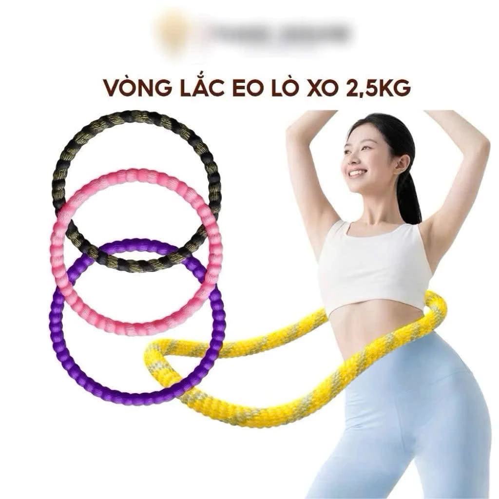 (LOẠI 1) Vòng Lắc Eo Lò Xo 2,5KG Bọc Vải Dệt Kim Mềm – Chất Liệu Thép Cao Cấp, Giảm Mỡ Bụng
