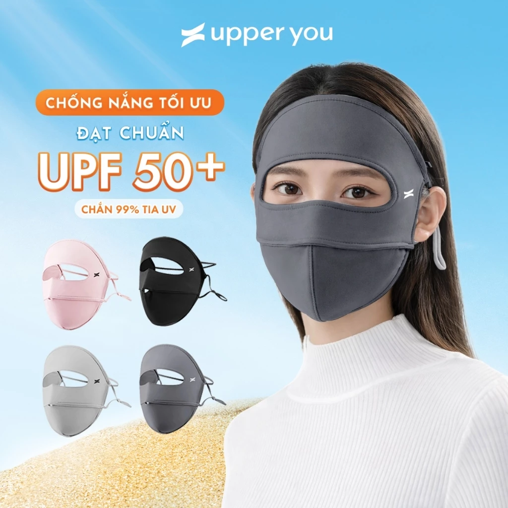 Combo 3 Khẩu Trang Chống Nắng PRO Full Mặt Chống UV UPPER YOU Mịn Mát Thoáng Khí - FM02