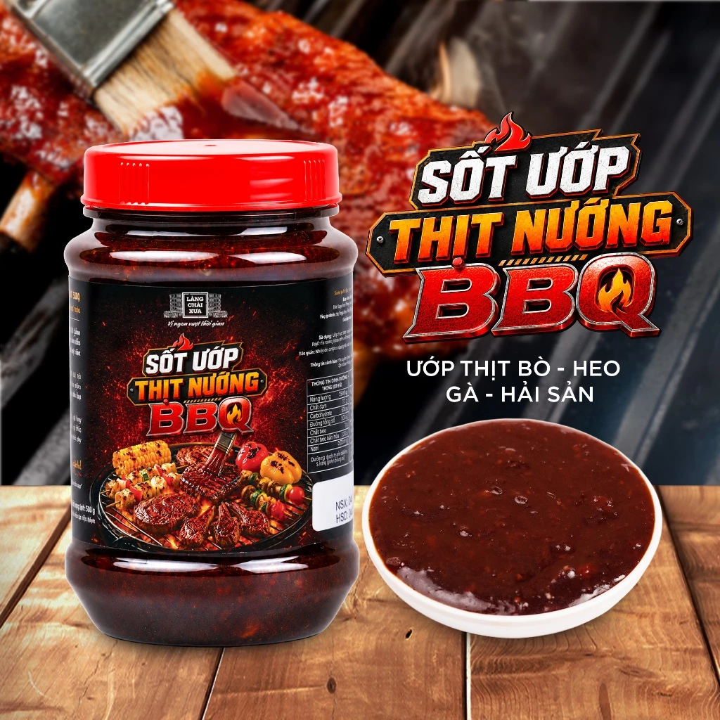 Sốt Ướp Thịt Nướng BBQ Làng Chài Xưa 260g - Ướp là thơm, nướng là ghiền