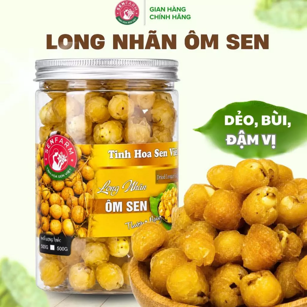 Long Nhãn ôm Sen Thượng hạng Senfarm dạng Hũ - Cái Ôm Ngọt Ngào