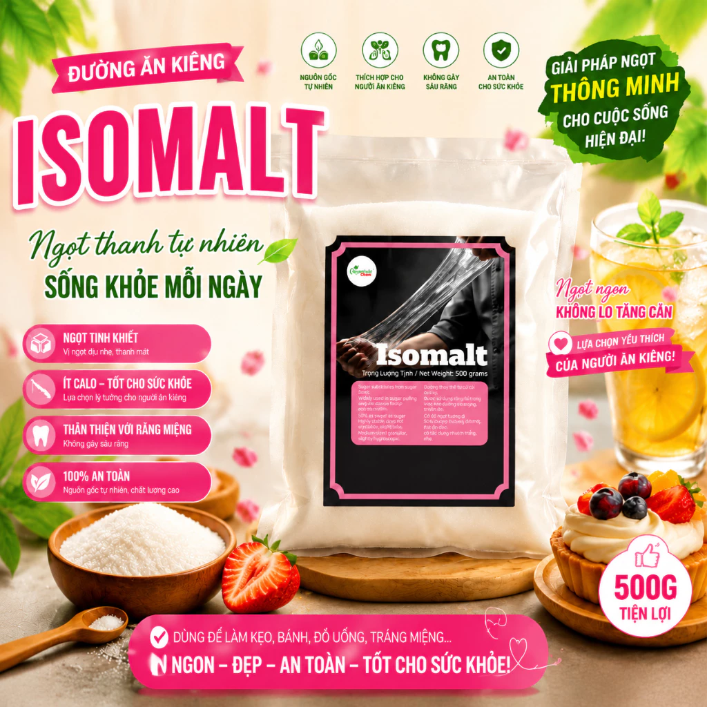 Đường dành cho người ăn kiêng - Isomalt Đức 500gr / 1kg