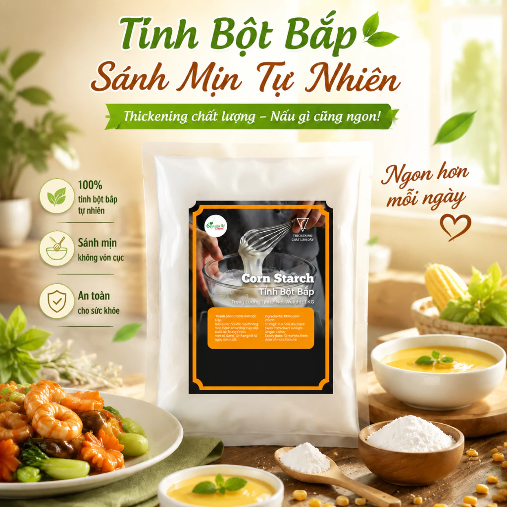 Tinh bột bắp đa dụng dành cho thực phẩm Nguyên Hỷ Chemistry 500g/1kg