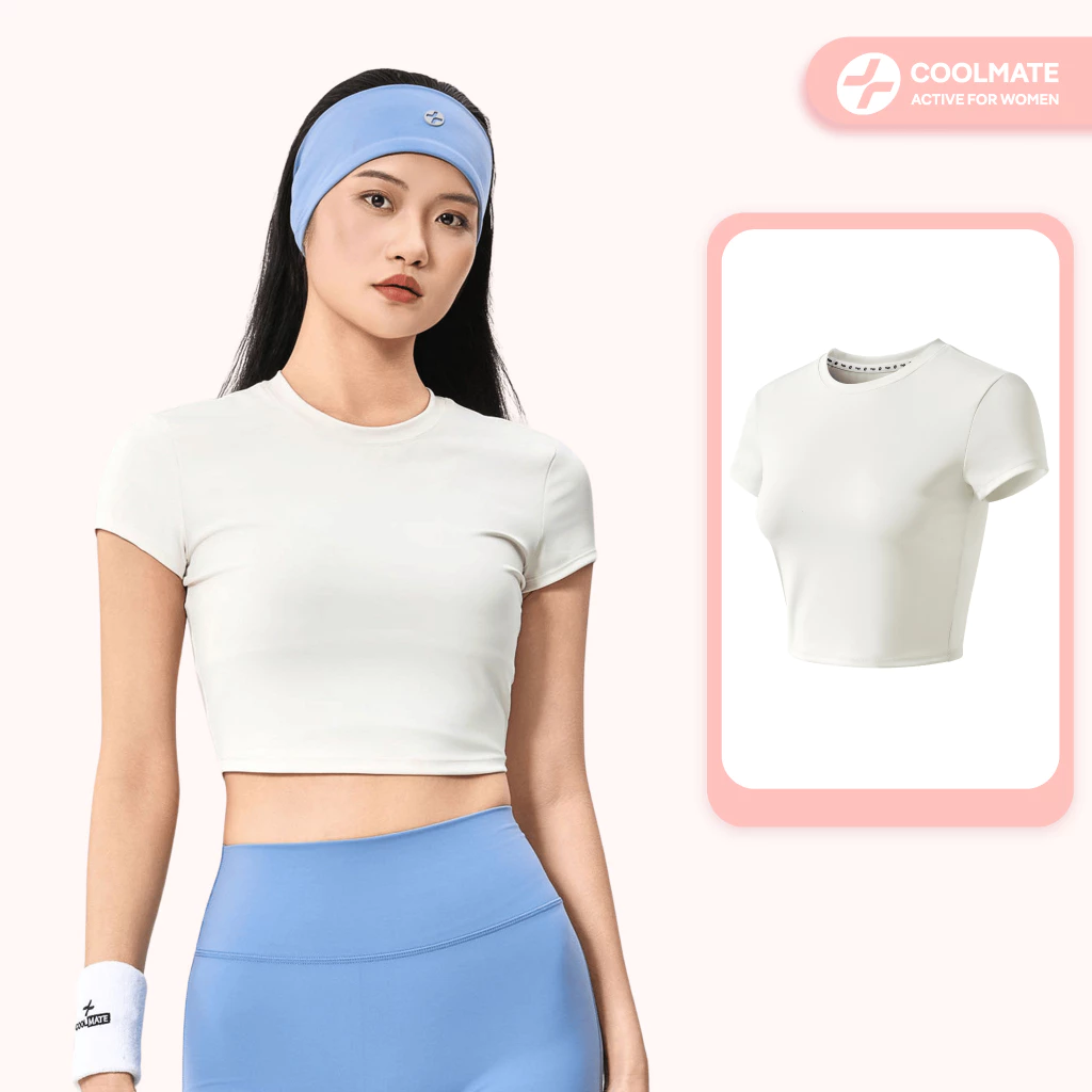 [Outlet không đổi trả]Áo Thể Thao nữ Croptop Slimfit Co Giãn, Mềm Mại, Thoáng Khí - Coolmate Active For Women