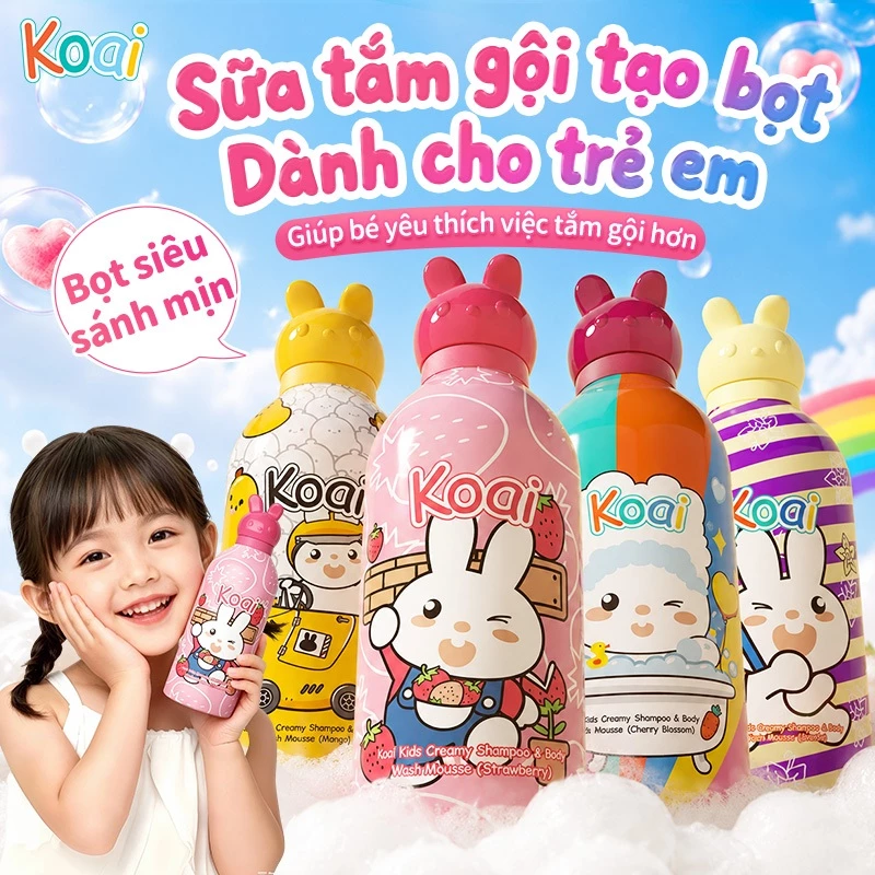 Koai Sữa tắm gội 2in1 cho bé 350ml Dịu nhẹ không cay mắt An toàn cho mọi lứa tuổi