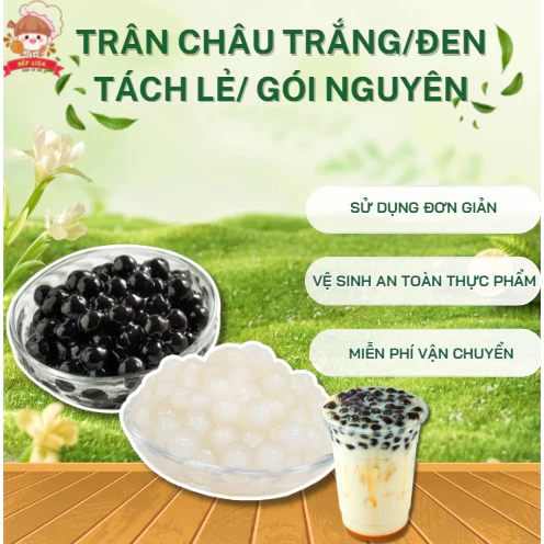 Trân Châu Trắng Đen Minh Hạnh Dẻo Ngon -Topping Làm Trà Sữa Trân Châu Tại Bếp Lisa