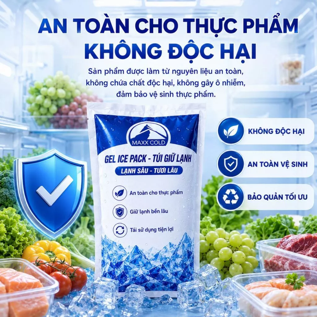 Túi Đá Khô KAW Dạng Gel, Giữ Lạnh Lâu, Dùng Để Bảo Quản Thực Phẩm, Áo Điều Hòa, Tái Sử Dụng