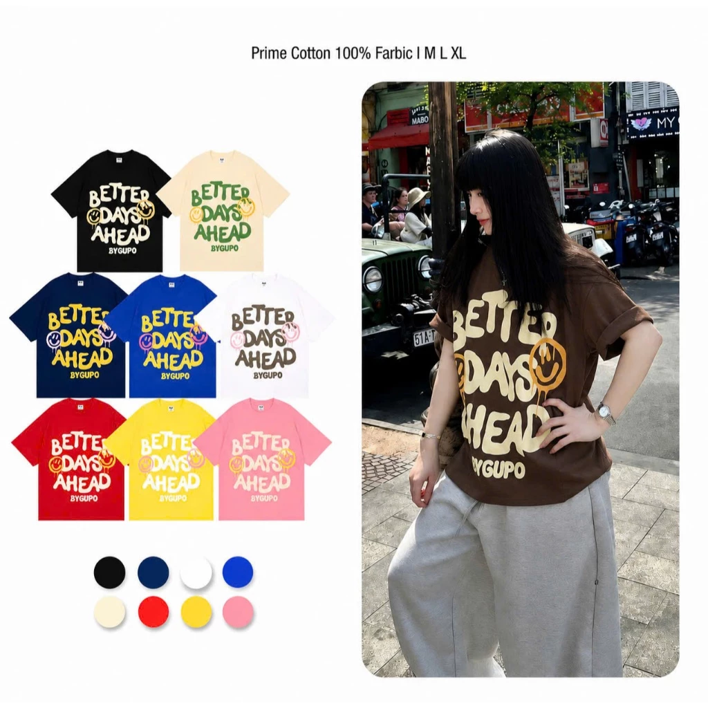Áo thun tay lỡ unisex nam nữ BETTER, Áo phông unisex form rộng