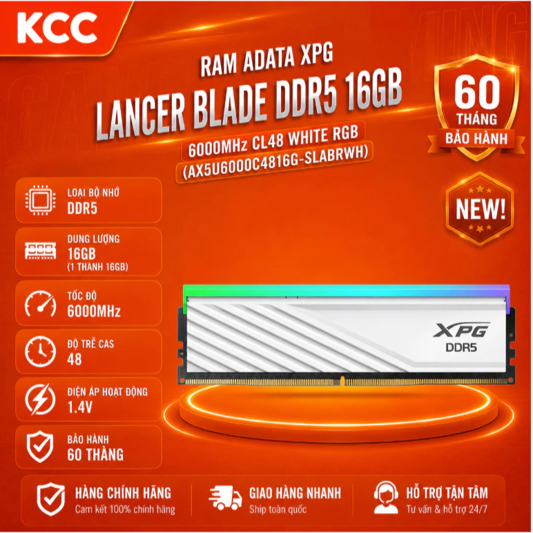 Ảnh sản phẩm: ADATA XPG Lancer Blade DDR5 16GB 6000MHz