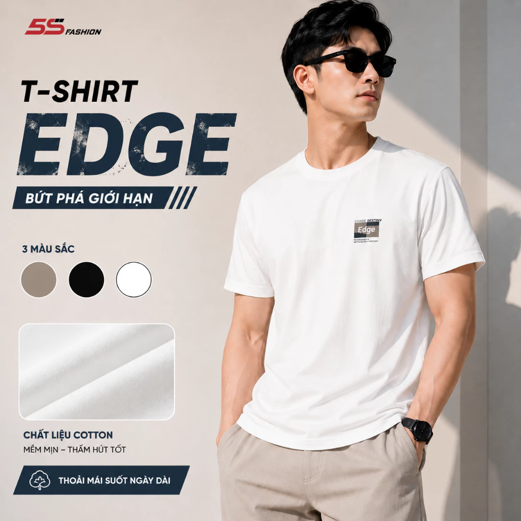 [XẢ HÀNG ĐỢT CUỐI] Áo Thun Nam Ngắn Tay 5S FASHION Phong Cách Trẻ Trung Phom SLIMFIT M0ATS26030