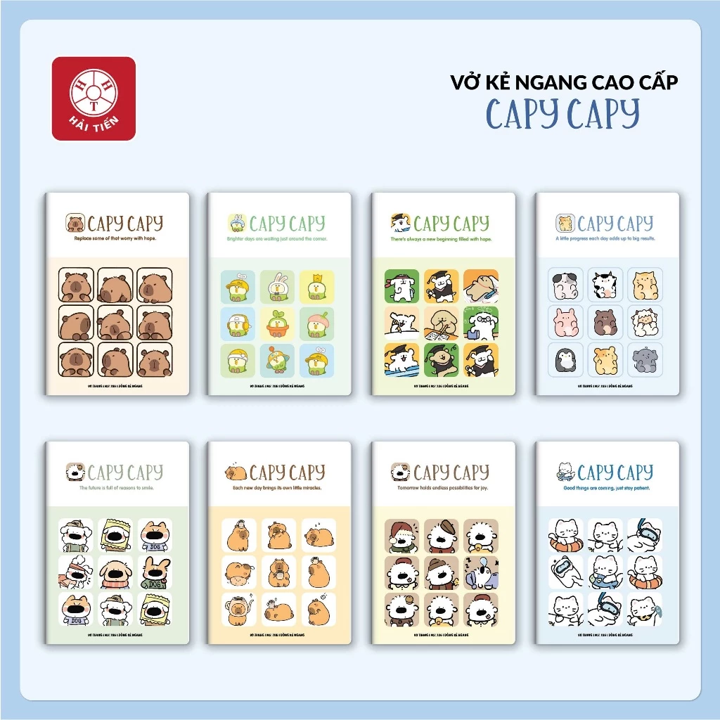 HẢI TIẾN Vở kẻ ngang Capy Capy - ĐL 70g/m2 (80/120/200 trang)