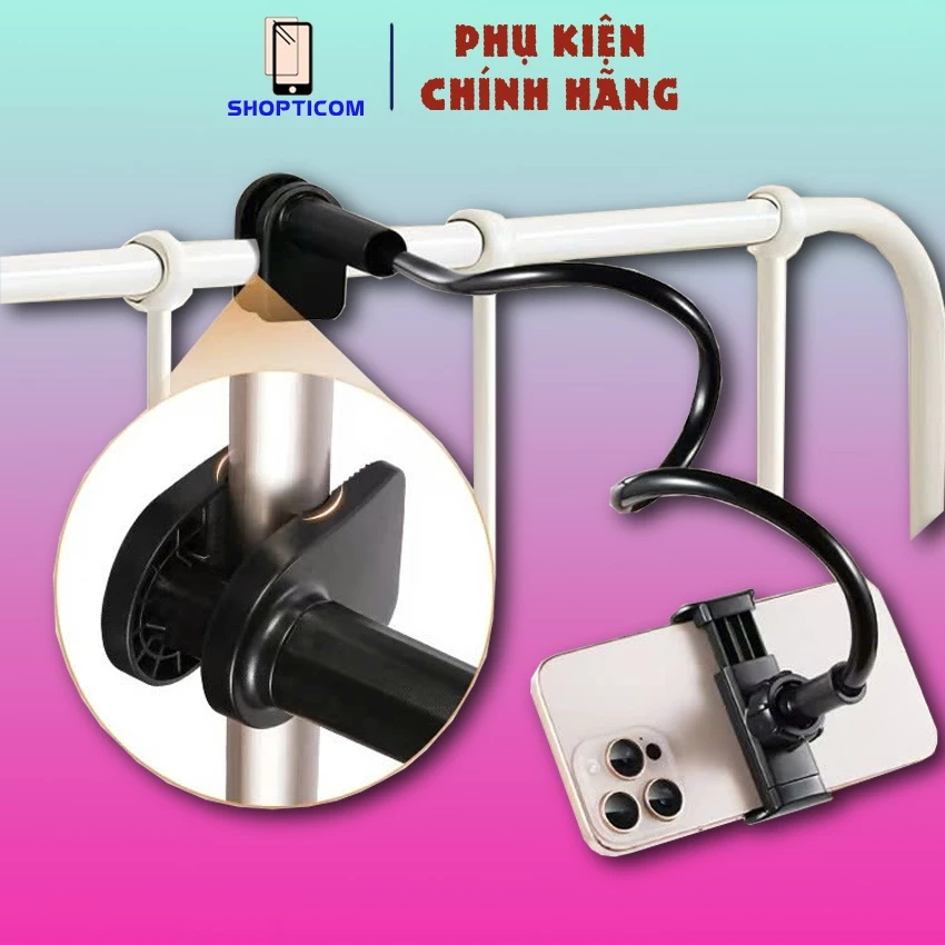 Giá đỡ kẹp điện thoại S P để bàn cho smartphone xoay 360 độ hỗ trợ xem phim, livestream, quay video