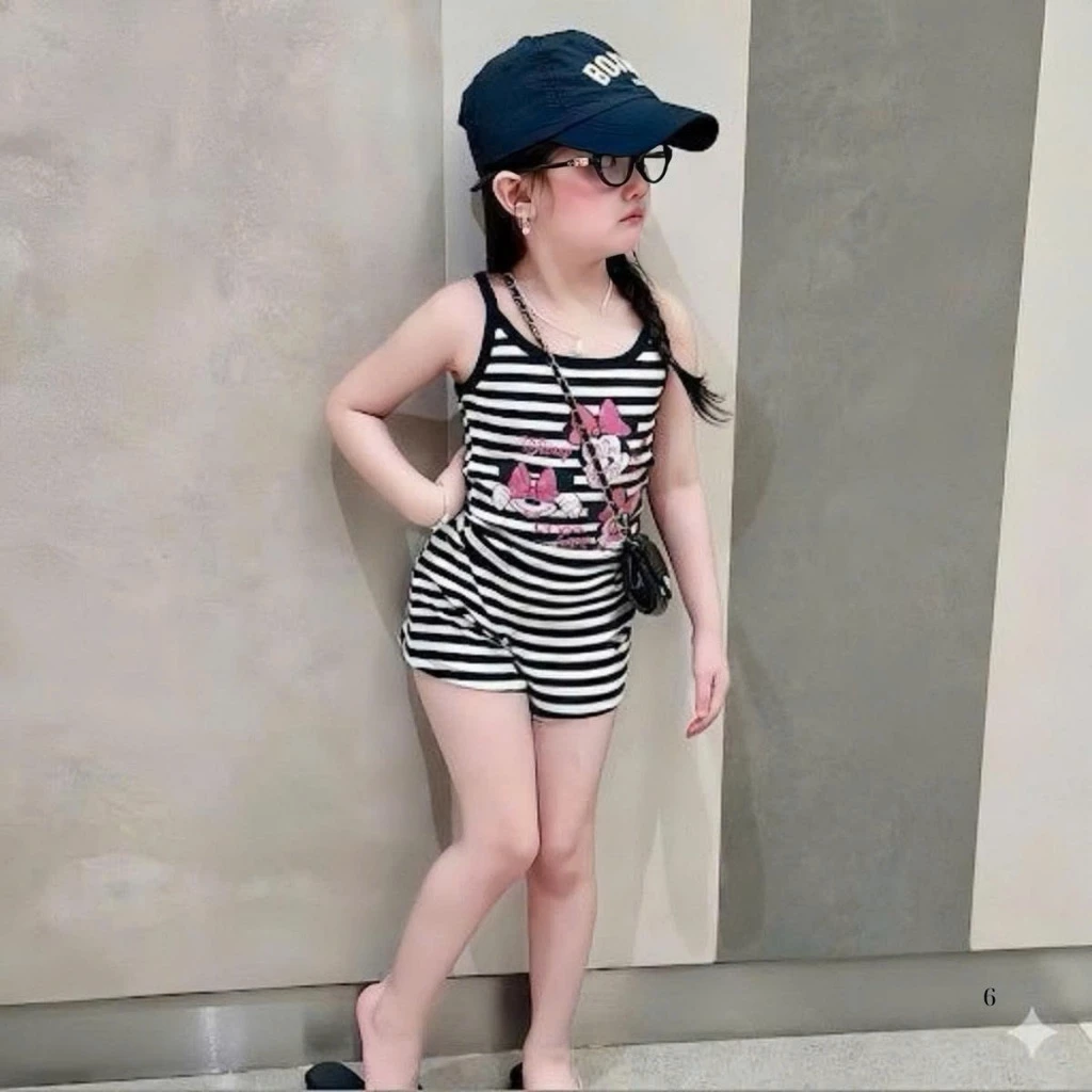 [7-18kg] Set bộ 2 DÂY mùa hè cho bé gái đáng yêu chất liệu tăm gân mềm mại, thoáng mát mẫu 2 DÂY