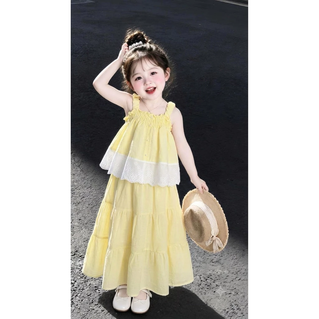 set váy dáng dài  xinh yêu cho bé (10-35kg)