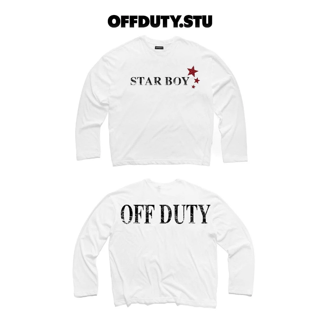 [Deal Mở bán] Star Boy - Áo tay dài cotton giấy in lụa ngôi sao kim tuyến OFFDUTY.STU