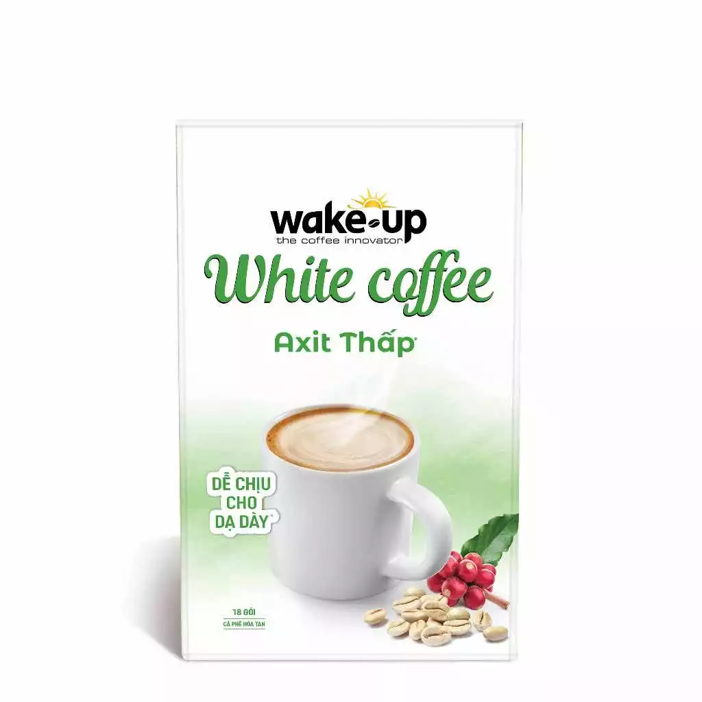 [Hàng tặng không bán] Cà phê hòa tan Wake up White Coffee hộp x 18stick x 18gr
