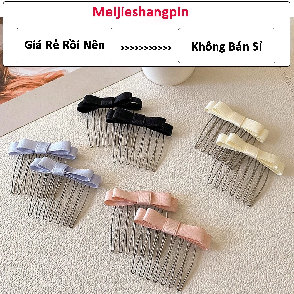 Kẹp Xược Tóc Đính Nơ Tạo Độ Bồng Tóc Cho Nữ Siêu Xinh Phong Cách Dễ thương