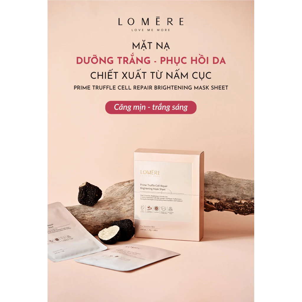 Mặt nạ phục hồi da Lomere Prime Truffle Cell Repair Brightening Mask Sheet