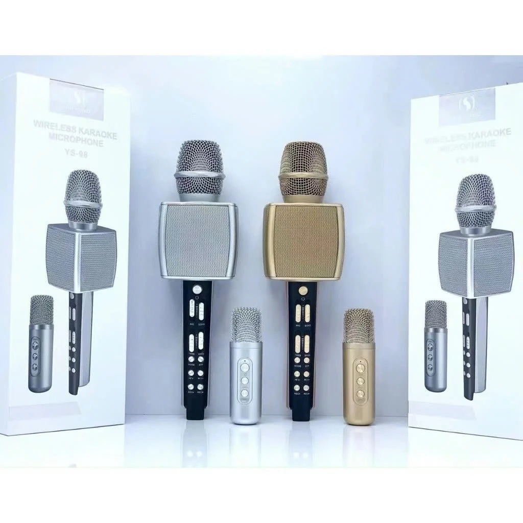 Micro Karaoke Bluetooth YS-98 tahada Không Dây Âm Thanh Lớn Bass Hay - Bộ 2 Micro Hát Song Ca 1