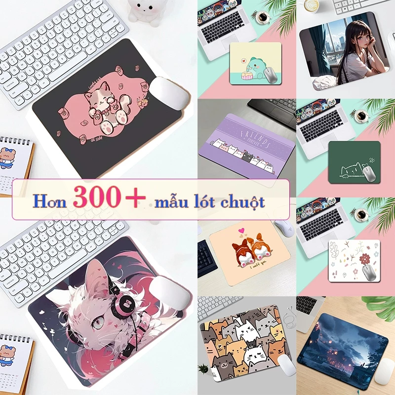 Lót Chuột Nhỏ, Bàn Di Chuột 21x26cm Có May Viền Hơn 300 Mẫu Tự Chọn