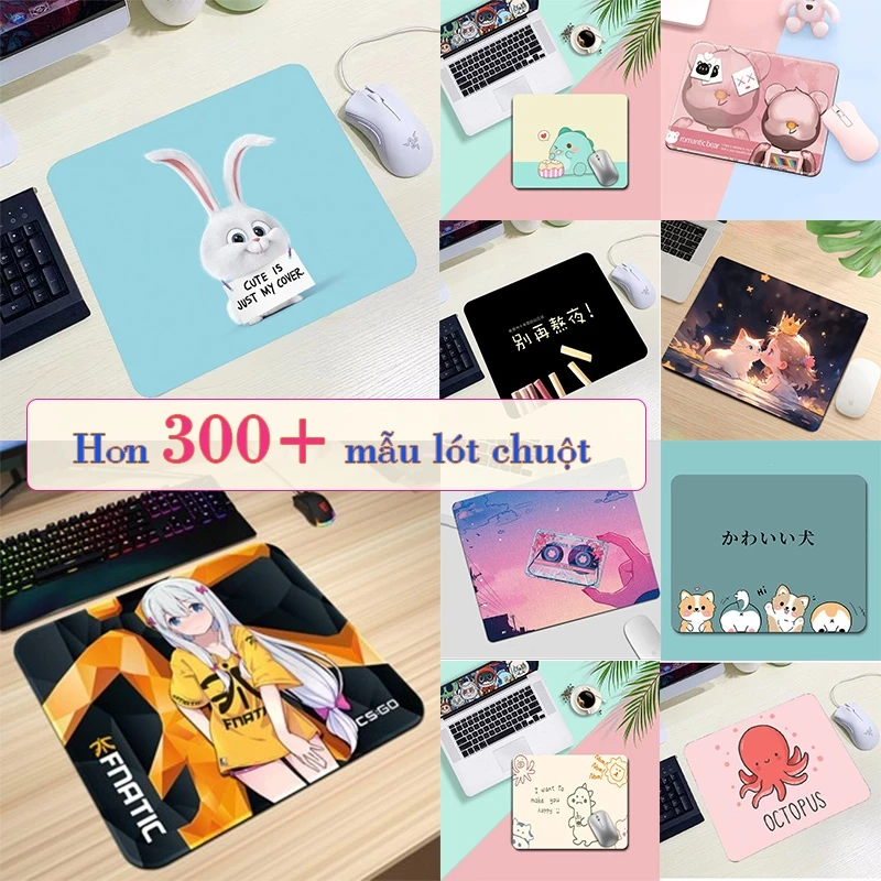 Miếng lót chuột siêu dễ thương 26 x 21 cm vải dày với 20 mẫu tự chọn