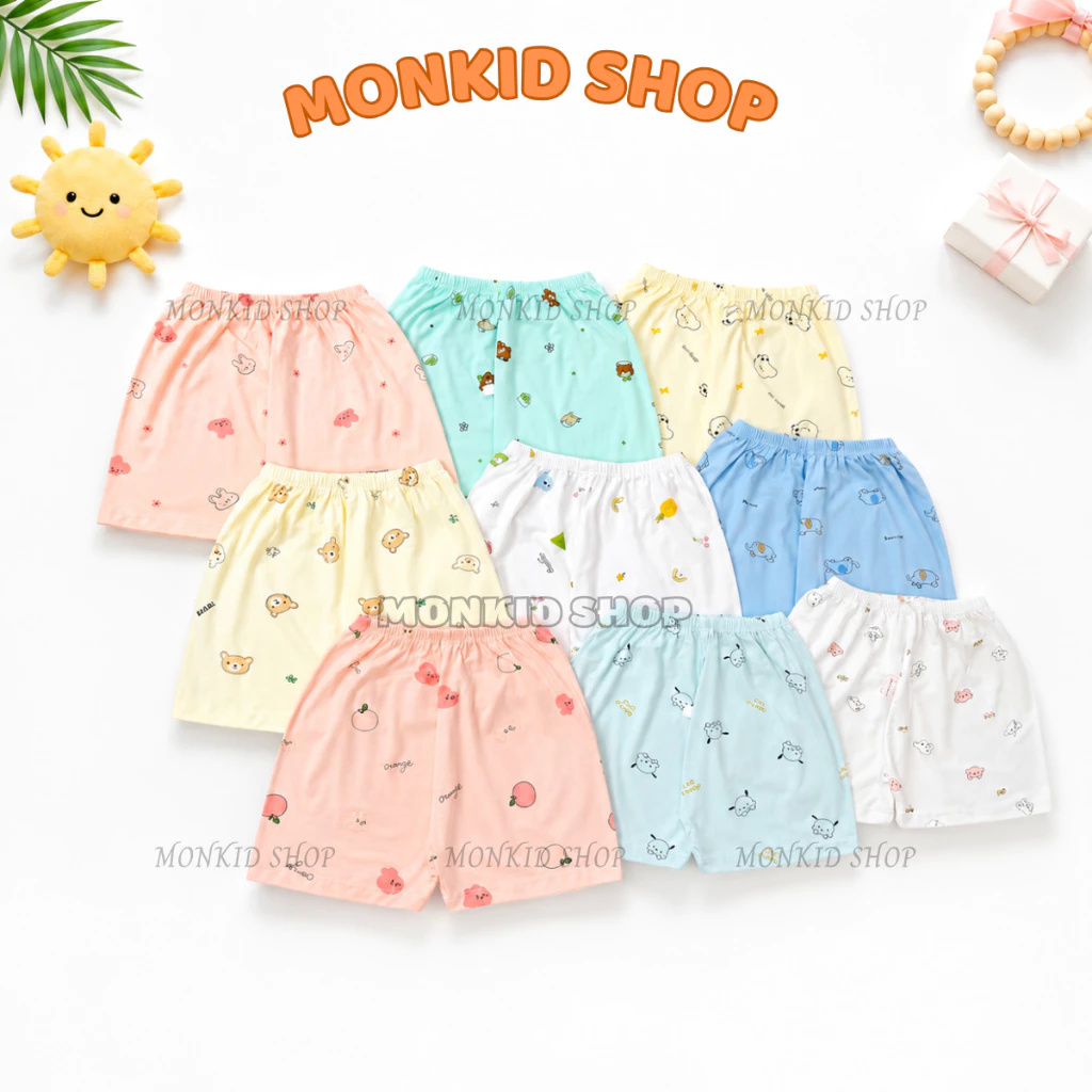 [LOẠI ĐẸP] Combo 5/10 quần đùi hè, quần chục cho bé trai, bé gái chất thun lạnh PETIT 3-13kg
