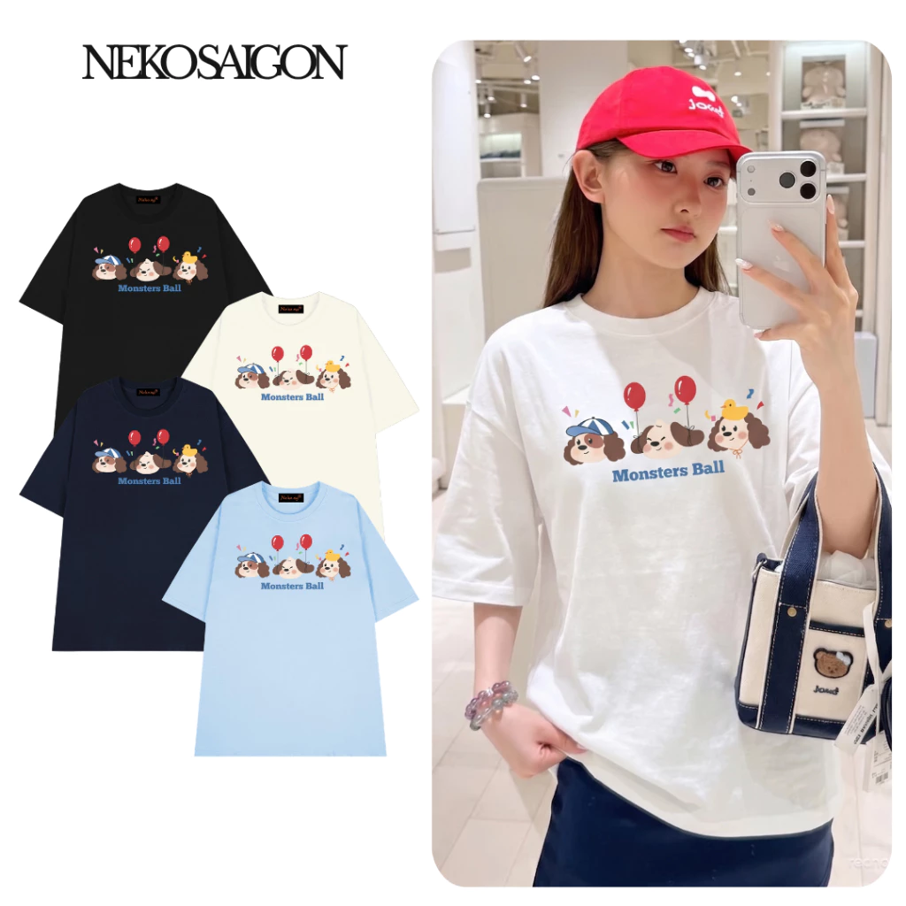 Áo thun tay lỡ form rộng unisex Neko.sg ATL550