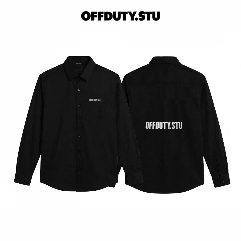 [DEAL Mở Bán] Offduty Sơ Mi Tay Dài - Áo sơ mi thêu chữ Offduty.stu