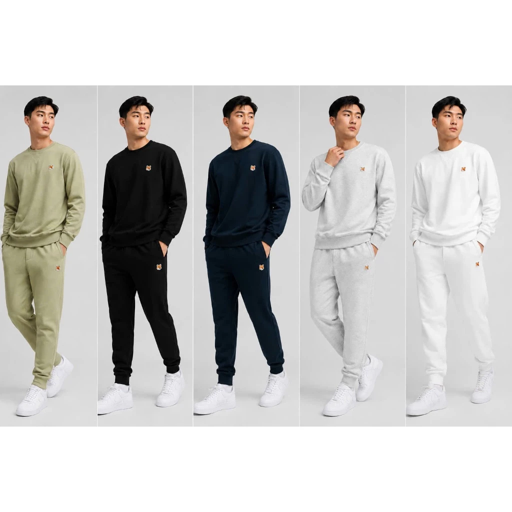 | 55kg - 95kg | Sweatshirt Áo Tay dài thu đông xuất dư Hàn Quốc vải da cá cotton form unisex , bigsize - 3bros