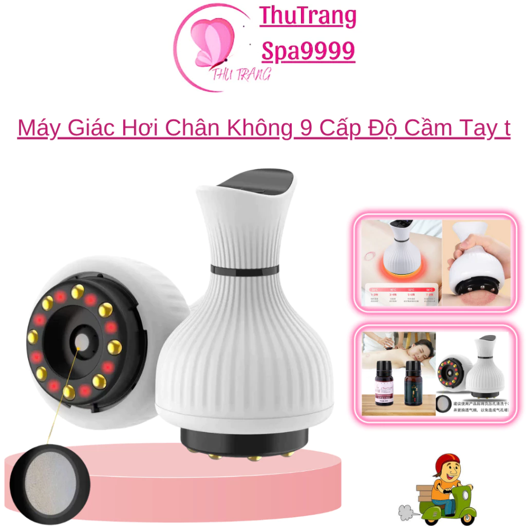 Máy Giác Hơi Cạo Gió 9 Cấp Độ, Đả Thông Kinh Lạc Cạo Gió Mẫu Mới Nhất