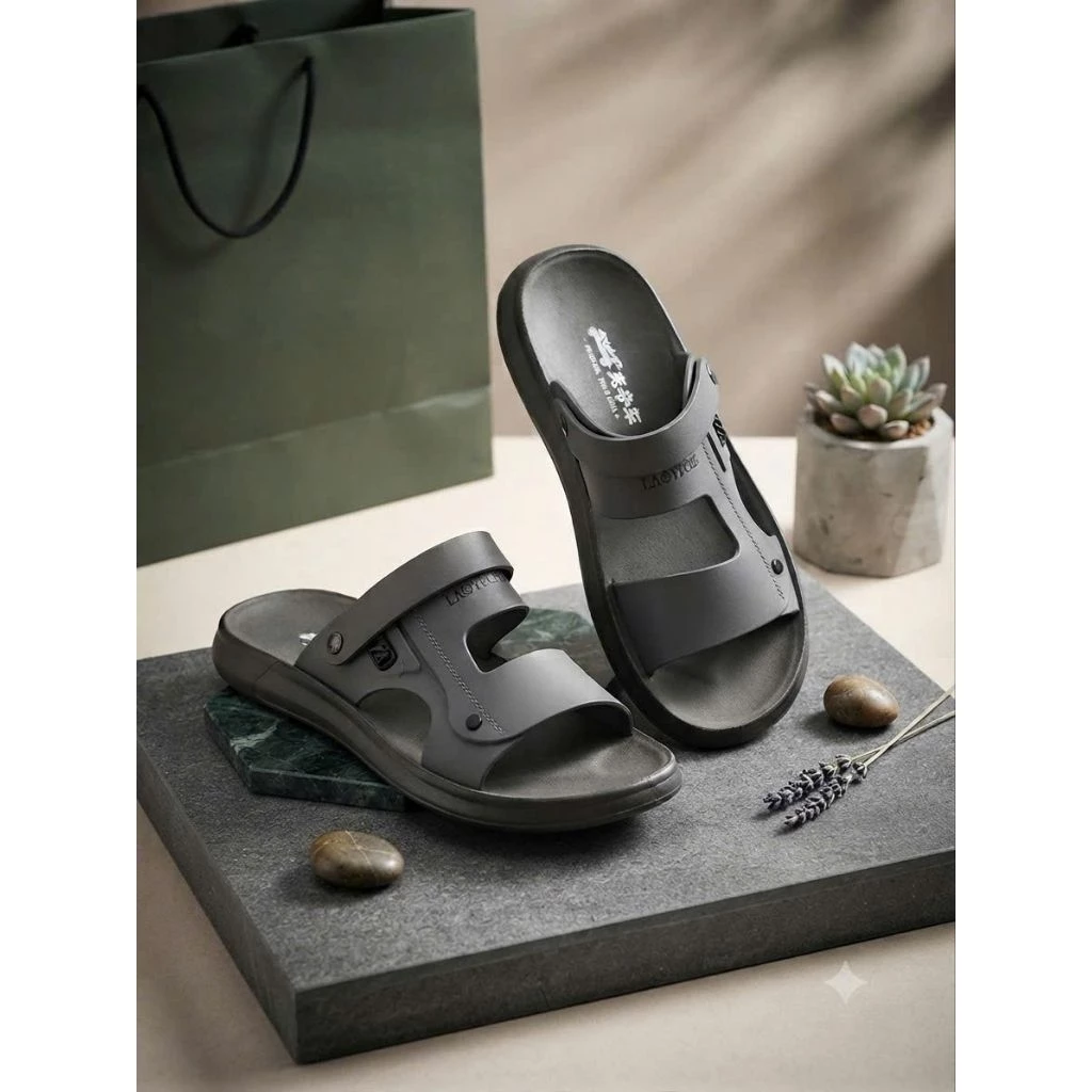 Dép ( sandal) da dành cho nam, bé trai đế massage, chống trơn trượt size 41, 42