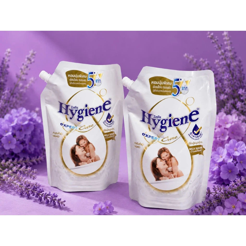 Combo 2 Túi Nước Xả Vải Hygiene Expert Care Đen Trắng 1100ml Lưu Hương Thơm Bền Lâu Mềm Vải